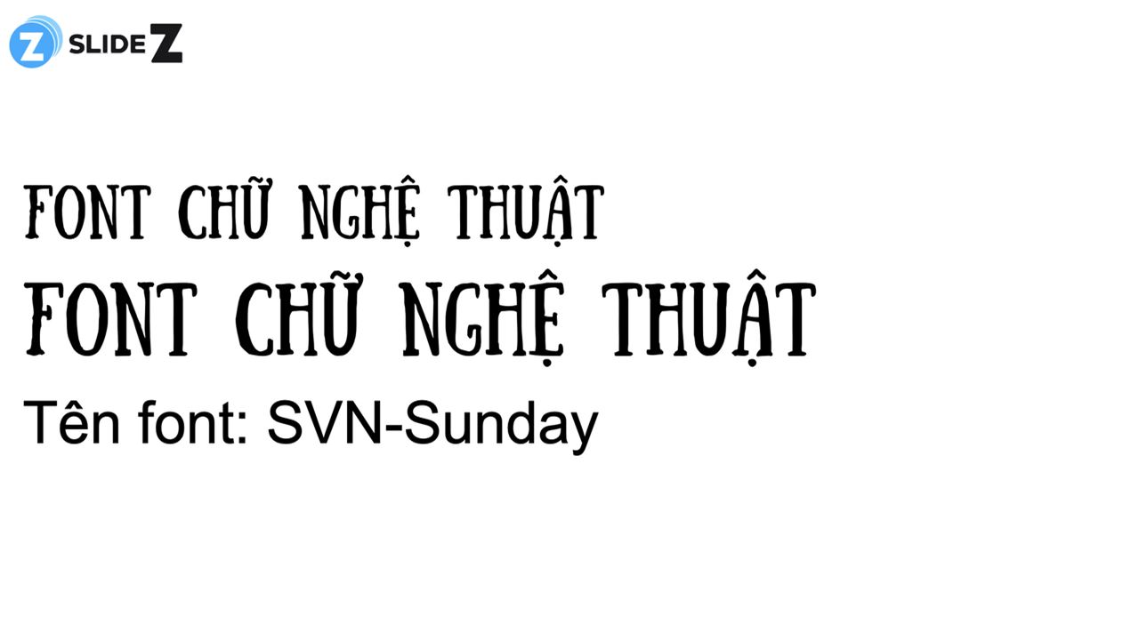 Font chữ: SVN-Sunday