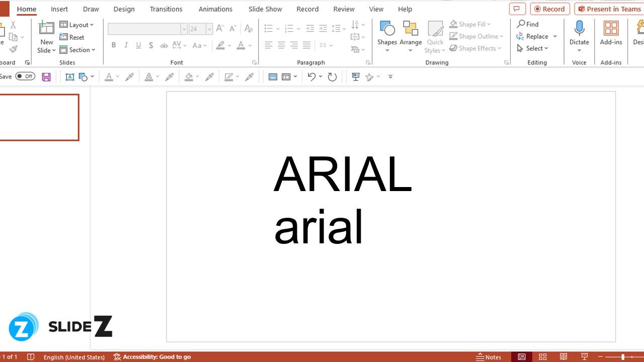 Arial là font chữ hiện đại, rõ ràng, có thể đọc tốt ở các kich thước khác nhau.