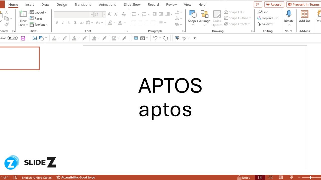 Font chữ Aptos mang tính dễ đọc cao, chuyên nghiệp và tinh tế.