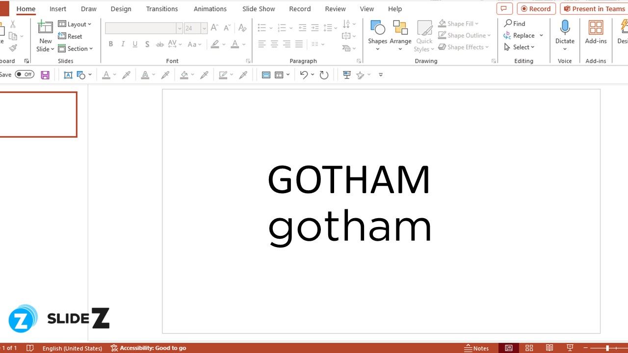 Font chữ Gotham mang vẻ đẹp lịch sự, trang trọng, được lấy cảm ứng từ phong cách kiến trúc ở thế kỉ XX.